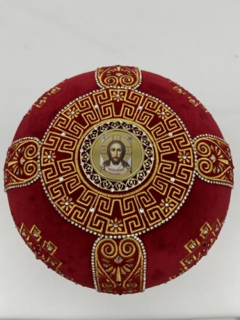 Митра "Меандр", стрічка страз, дорогий низ, рамки метал.