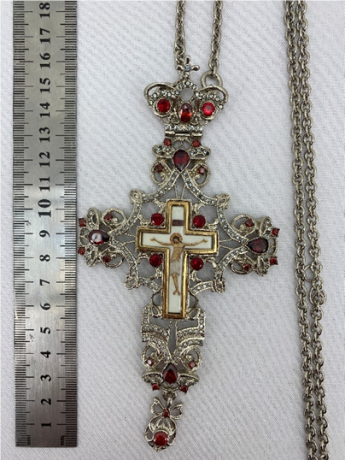 Хрест наперстний 16х8см, нікель