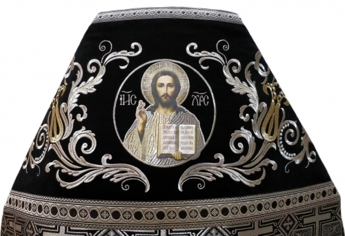 Облачення священника комбіноване з парчі "Покровський хрест", з вишитим опліччям, Вишивка "Нова вишивка"