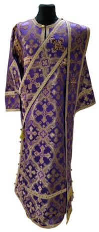 Стихар дияконський з подвійним орарем і поручами