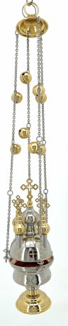 Кадило п'ятикупольне, комбіноване, з дзвіночкми