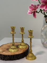 Підсвічник напрестольний 0025 зол. (Кит.) 19х8см