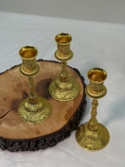 Підсвічник напрестольний 0025 зол. (Кит.) 19х8см