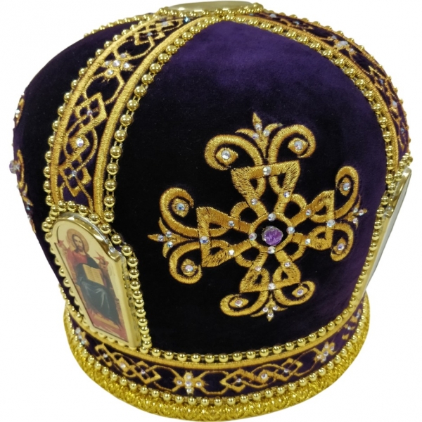 Митра Крест фиолетовая