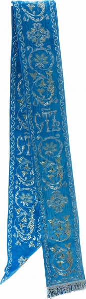 Орар подвійний з поручами, вишивка "Листочок"