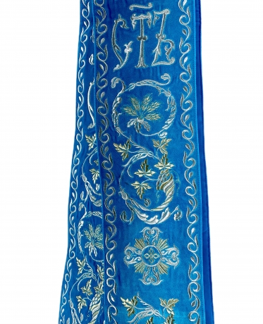 Орар подвійний з поручами, вишивка "Листочок" 