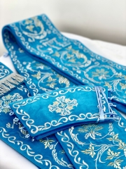 Орар подвійний з поручами, вишивка &quot;Листочок&quot; 