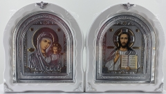 Ікони &quot;Вінчальна пара&quot; літ. тиснена. біл. без. пат. ср. рам. 27х25