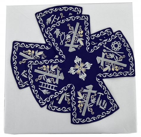 Покровці та воздух з вишивкою "Несіння Хреста", з вишитим галуном