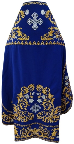 Облачение священника, вишитое на габардине, вишивка "Роза" с вишитим галуном