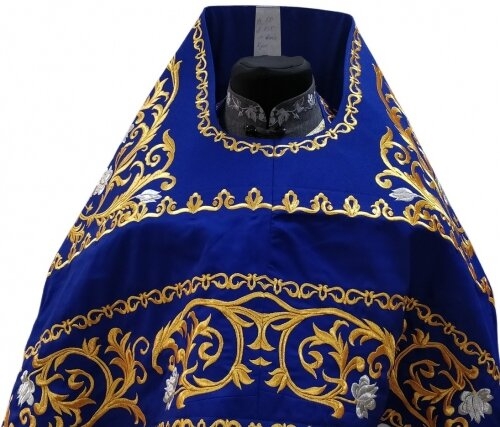 Облачение священника, вишитое на габардине, вишивка