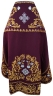 Облачение священника, вишитое на габардине, вишивка "Роза" с вишитим галуном