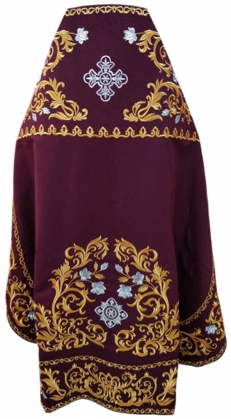 Облачение священника, вишитое на габардине, вишивка