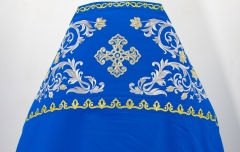 Облачення священника, вишите на габардині, вишивка &quot;Троянда&quot; з вишитим галуном