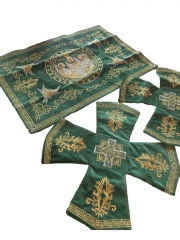 Покровці та воздух з вишивкою &quot;Вогник&quot;, з вишитим галуном