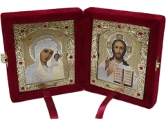 Складень оксамитовий під лик 10х12 крас.