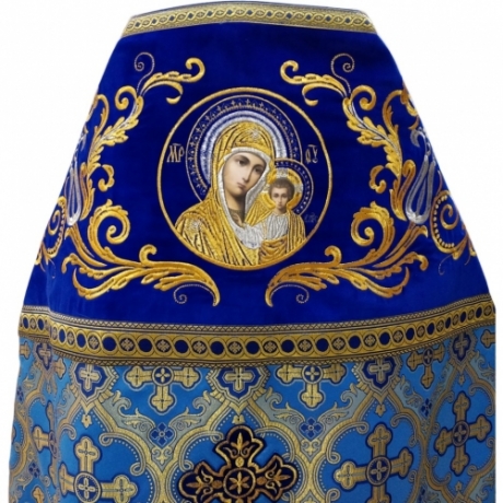 Облачення священника комбіноване з парчі "Київський хрест", з вишитим опліччям, вишивка "Новий візерунок"