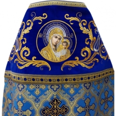 Облачення священника комбіноване з парчі &quot;Київський хрест&quot;, з вишитим опліччям, вишивка &quot;Новий візерунок&quot;