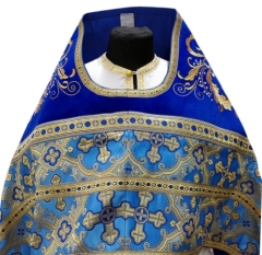 Облачення священника комбіноване з парчі &quot;Київський хрест&quot;, з вишитим опліччям, вишивка &quot;Новий візерунок&quot;