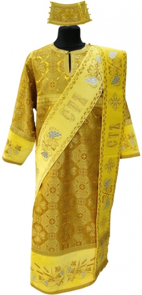 Стихарь диаконский с вышивкой на бархате Х32817