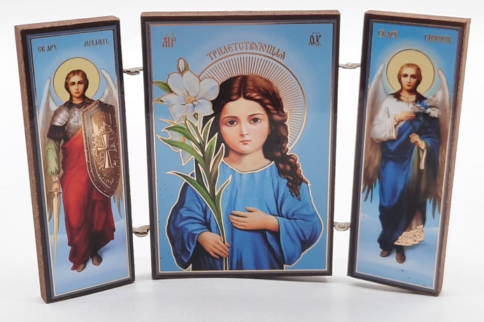 Складень Богородиці "Трилетствующая"