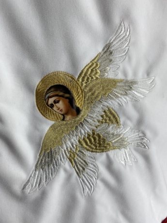 Комбіноване облачення священника вишите на оксамиті, з вишитими іконами, вишивка "Пасхальна"