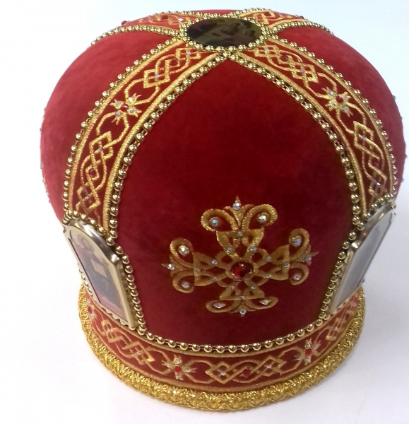 Митра Крест Красная