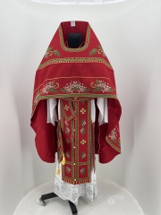 Облачення священника, вишите на габардині, вишивка &quot;Котики&quot; з вишитим галуном 
