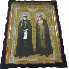 Икона преп. Сергий Радонежский и Серафим Саровский 33х40