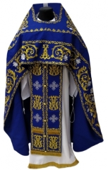 Облачення священника, вишите на габардині, вишивка &quot;Роза&quot; з вишитим галуном