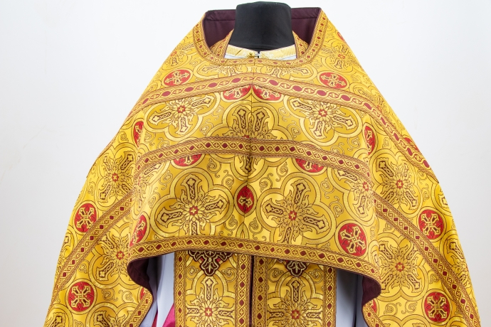 Облачення священника, з турецької парчі "Іверський хрест" з пришивним галуном