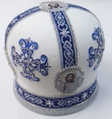 Митра  "Крест"  белая
