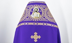 Облачення священника вишите на габардині, вишивка &quot;Коло&quot; з вишитим галуном