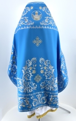 Облачение священника вишитое на габардине, вишивка "Роза" с вишитым галуном