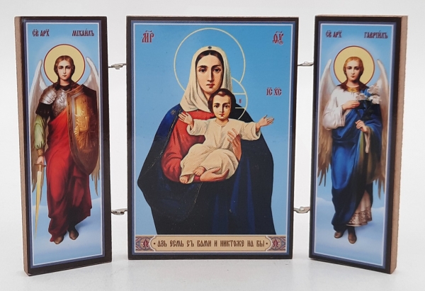 Складень Богородиці "Азм я з вами і ніто проти вас"