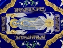 Плащаниця Богородиці на оксамиті (Ангели, срібло) (вишивка тюльпан, вишита середина)