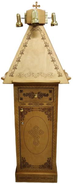 Аналой кліросний (дер.) 60х60см, (висота 165-110см)