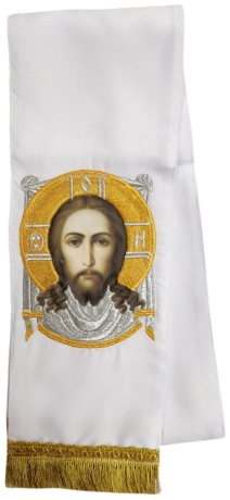 Закладка с иконой Нерукотворный образ белая