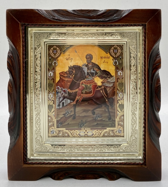 Икона свящ. Мина Котуанский 19х17