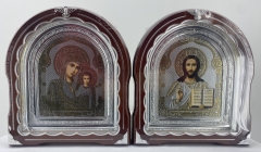 Ікони &quot;Вінчальна пара&quot; літ. куп. квітка ср. пат. ср. рам. 27х25см