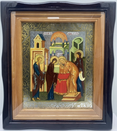 Кіот з змінними іконами Двунадесятих свят 54х47см
