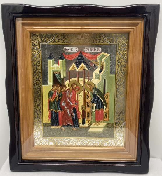 Кіот з змінними іконами Двунадесятих свят 54х47см