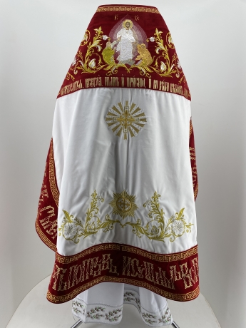 Комбіноване облачення священника вишите на оксамиті, з вишитими іконами
