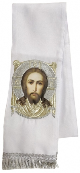 Закладка с иконой Нерукотворный образ белая