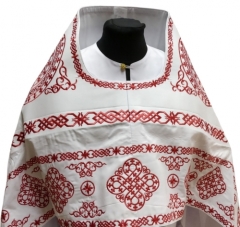 Облачення священника вишите на габардині, вишивка &quot;Коло&quot; з вишитим галуном