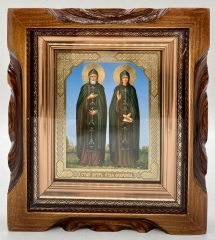 Ікона свт. Петро і свт. Февронія (рост.) 19х17