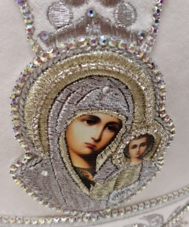 Митра  Крест  белая