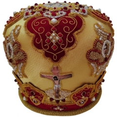 Митра  "Херувим"  жёлто - бордовая 