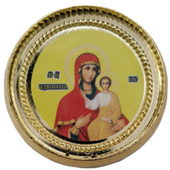 Ікона кругла косичка, на липучці (з), Ф 4,5см