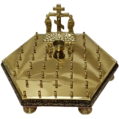 Панахидна кришка шестигранна з багетом 70х60см (висота 10-30,5см)